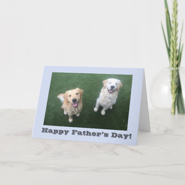 Cartão Golden Retriever Father’s Day Card (Frente)