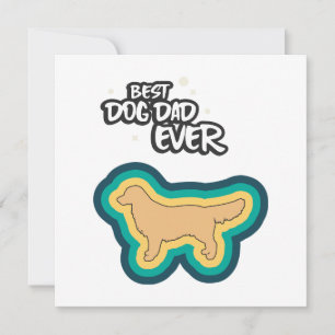 Cartão Golden Retriever Melhor Pai Cachorro de Todos os T