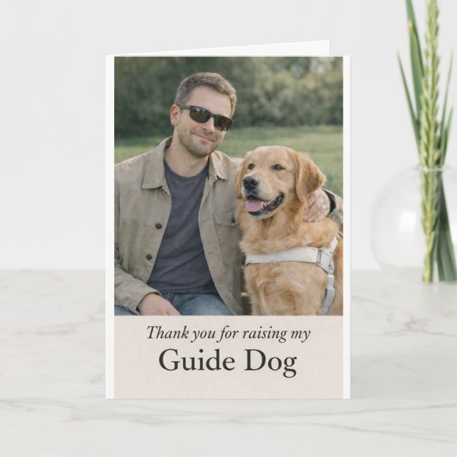 Cartão Golden Retriever Puppy Raiser Thank You (Frente)