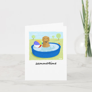 Cartão Golden Retriever "Summertime"