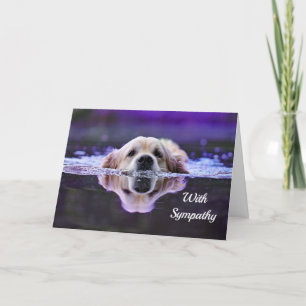 Cartão Golden Retriever Sympathy Card