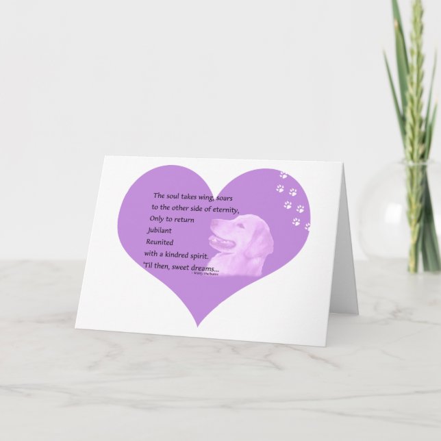 Cartão Golden Retriever Sympathy Card 1 (Frente)