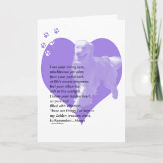 Cartão Golden Retriever Sympathy Card 2