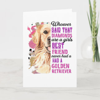 Cartão Golden retrievers São A Melhor Amiga de uma Garota