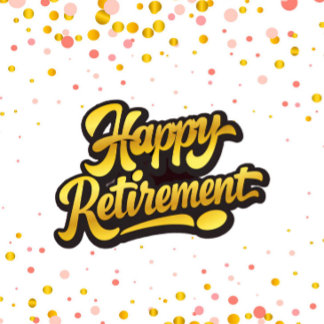 Cartão Golden Script Retirement Greeting