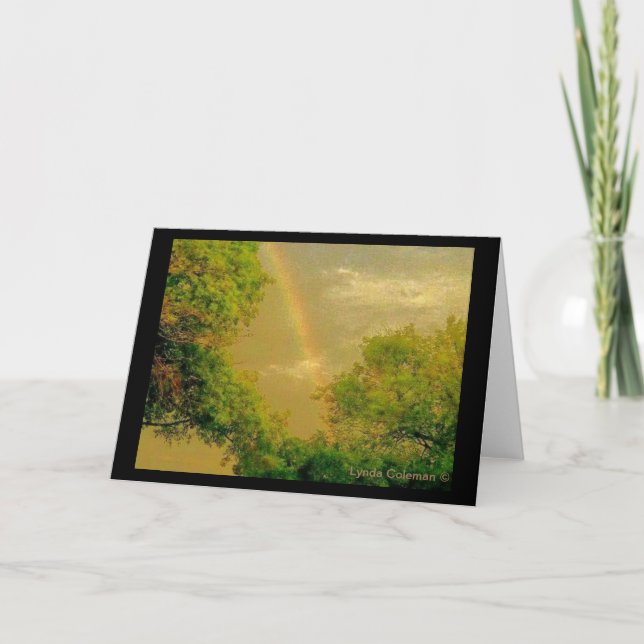 Cartão Golden Sky Rainbow (Frente)