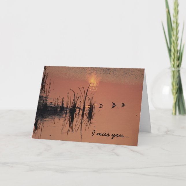 Cartão Golden Sunset Sandpipers Greeting Card (Frente)