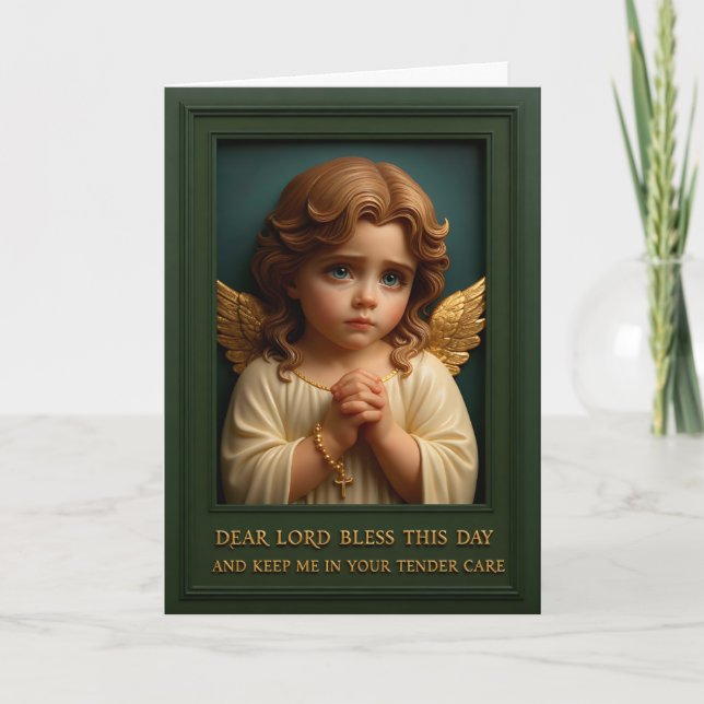 Cartão “Golden Wings of Morning Prayer” (Frente)