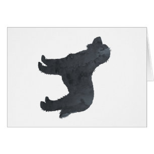 Cartão Goldendoodle Preto / Trabalho de arte Labradoodle