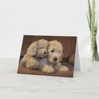 Cartão Goldendoodle Puppy Greeting Card