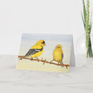Cartão Goldfinches in love