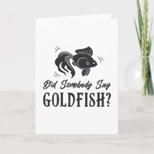 Cartão Goldfish Disse Que Peixe Engraçado Engraçado Pei