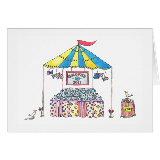 Cartão Goldfish Toss Card (Frente Horizontal)