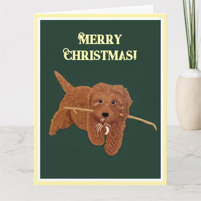 Cartão Goldie Doodle Greeting Card (Frente)