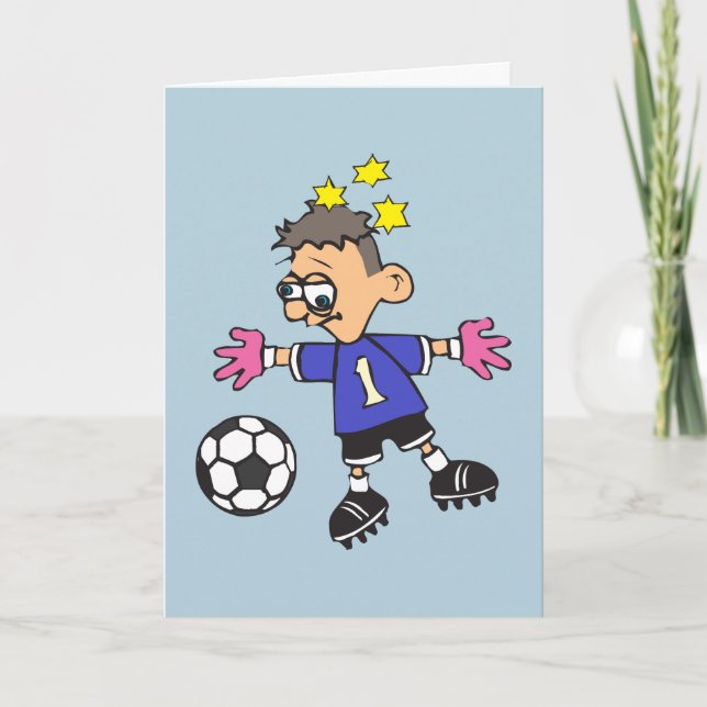 Cartão Goleiro de Futebol Confuso (Frente)