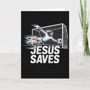 Cartão Goleiro de Futebol Jesus Salva Soc Cristiano