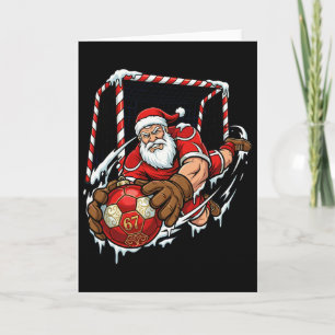 Cartão Goleiro do Papai Noel 67 Futebol Byll Natal Engraç