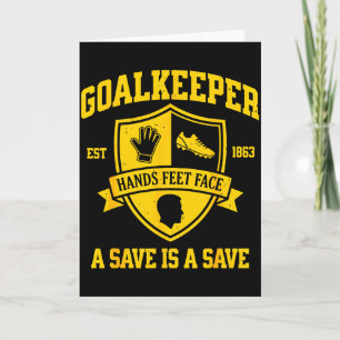Cartão Goleiro Engraçado Futebol Goleiro Guarda Retro Var