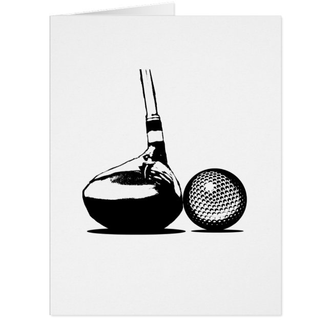 Cartão Golf Ball and Club (Frente)