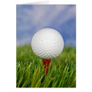 Cartão Golf Ball em teia vermelha