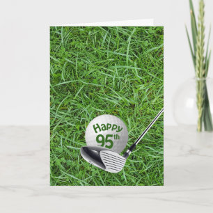 Cartão Golf Ball In Grass 95th Birthday Card