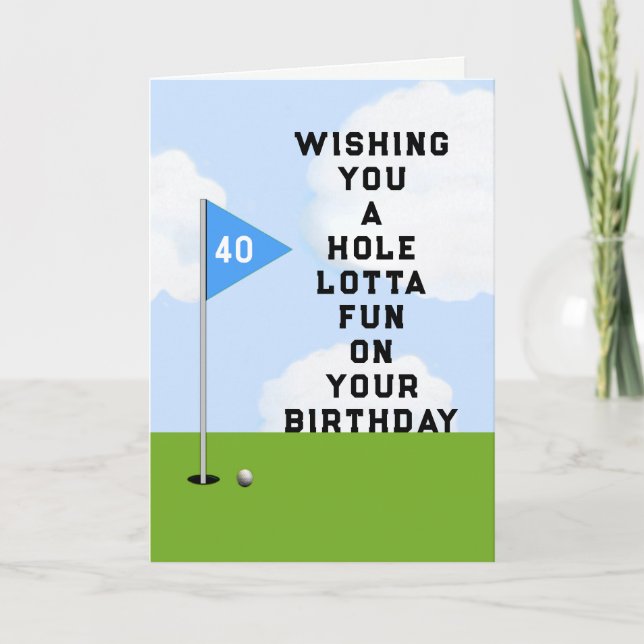Cartão Golf Birthday (Frente)