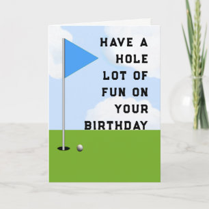 Cartão Golf Birthday