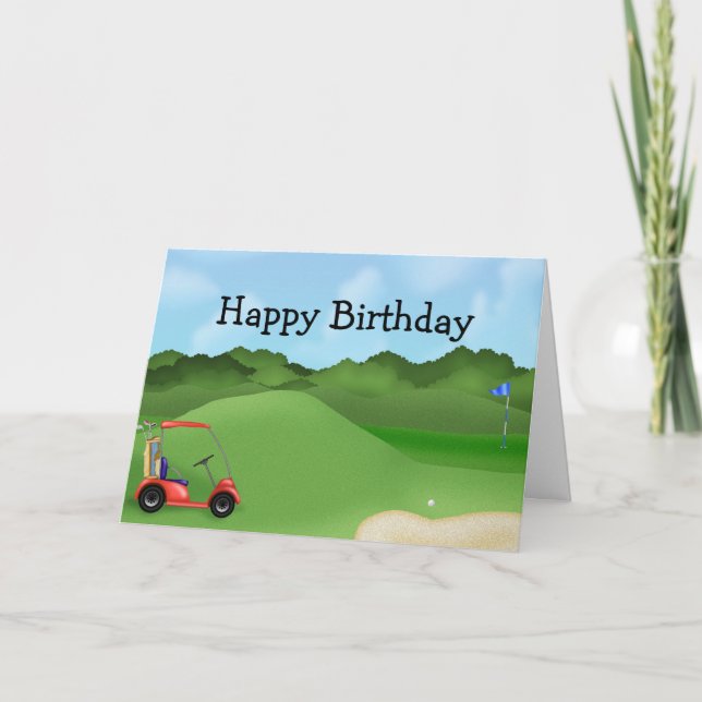 Cartão Golf Birthday (Frente)