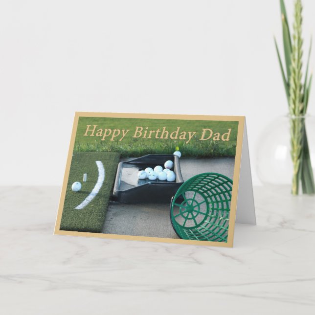 Cartão Golf Birthday Card for Dad (Frente)