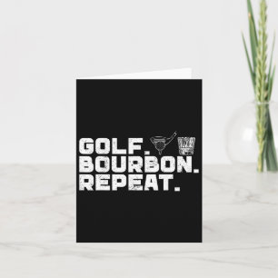 Cartão Golf Bourbon Repetir Golfe &amp; Bourbon Bebendo L