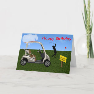 Cartão Golf Cart Crossing on Fairway