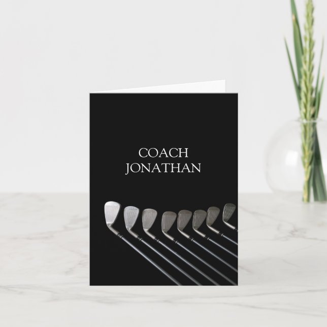 Cartão Golf Clubs Art Golf Coach Nome Para Jogadores De G (Frente)