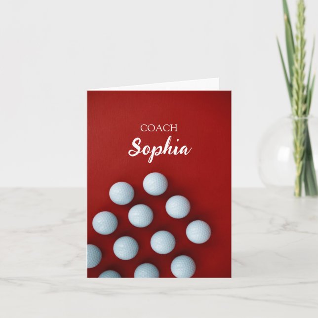 Cartão Golf Clubs Art Golf Coach Nome Para Jogadores De G (Frente)