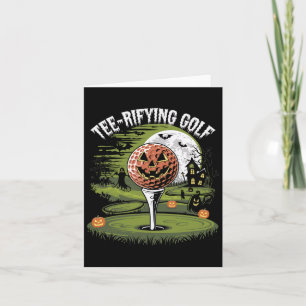 Cartão Golf de Halloween, uma noite assustadora de golfe
