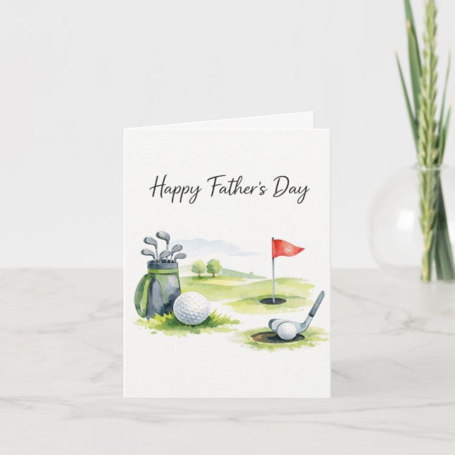 Cartão Golf Father's Day Card for Father & Husband (Frente)