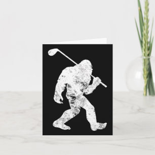Cartão Golf Golfe Vintage Sasquatch Homens Engraçados