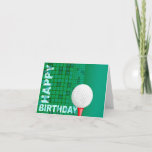Cartão Golf Happy Birthday Card<br><div class="desc">Golf Happy Birthday Card
 This note card is not just for birthday. You can change all the text to fit your desire. You can make for kids birthday card,  thanks you card,  or party invitation for your sport events 
 Design by Poramit.</div>
