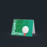 Cartão Golf Happy Birthday Card<br><div class="desc">Golf Happy Birthday Card
This note card is not just for birthday. You can change all the text to fit your desire. You can make for kids birthday card, thanks you card, or party invitation for your sport events
Design by Poramit.</div>