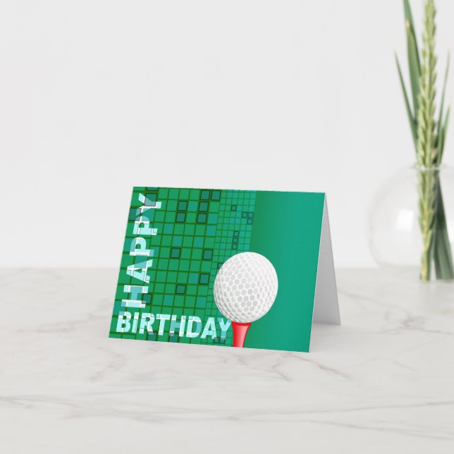 Cartão Golf Happy Birthday Card (Frente)