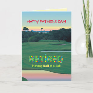 Cartão Golf Happy Padre Day, aposentado, Pai de golfe