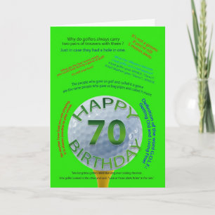 Cartão Golf Jokes birthday card for 70 year old