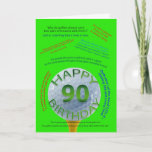 Cartão Golf Jokes birthday card for 90 year old<br><div class="desc">A great fun card for a golfer or a golf occasion. A golf ball on a tee surrounded by golf jokes. A birthday card for a 90 year old.</div>