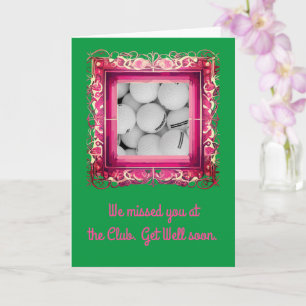 Cartão Golf Obtenha Bem Card, 5" x 7" Dobrado Obtenha Bem