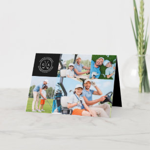 Cartão Golf Personalizado com Múltiplas Fotos e Monograma
