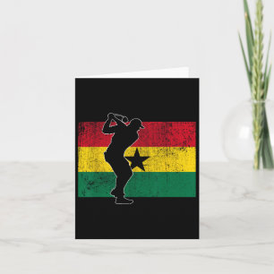 Cartão Golf Player Golfer Ghanaian Flag Gana