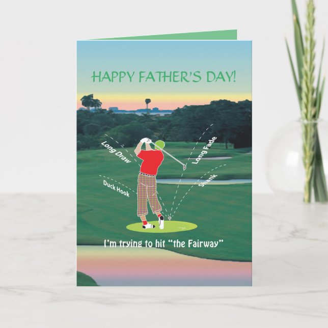 Cartão GOLF - Tentando acertar na "Fairway" (Frente)