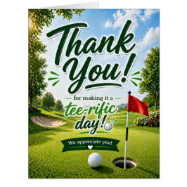 Cartão Golf Thank you for terrific day 