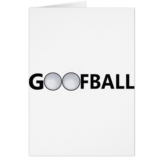 Cartão Golfball do Goofball (Frente)