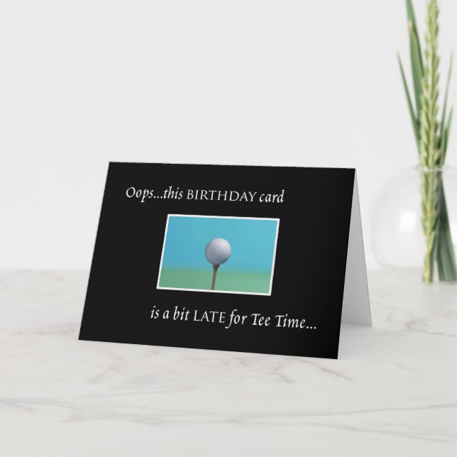 Cartão Golfe - Aniversário atrasado (Frente)