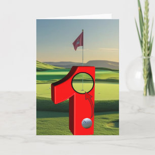 Cartão Golfe. Buraco num.